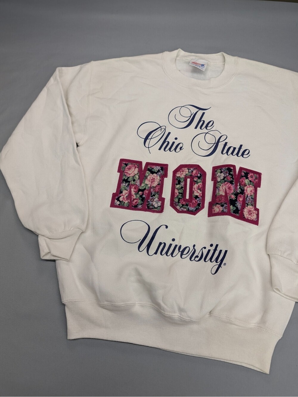 Ohio State Mom Sweatshirt Famous Sportswear Medium White USA